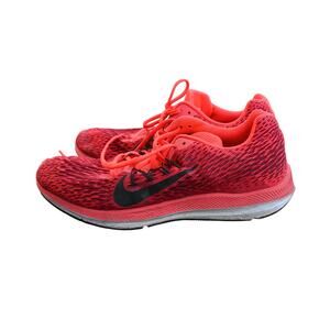 Nike Running Shoes Red Black Men’s Size 10 Zoom Cushioned Athletic Sneakers